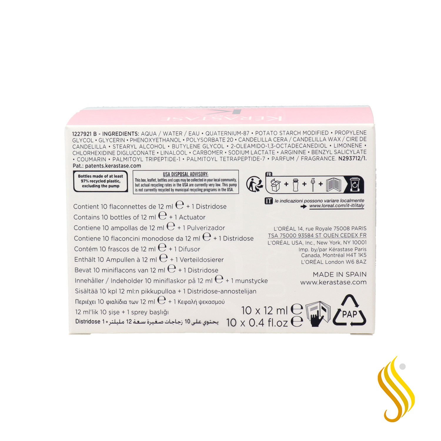 Kerastase Fusio Dose Collagen Peptide Concentre Genesis 10 X 12 ml